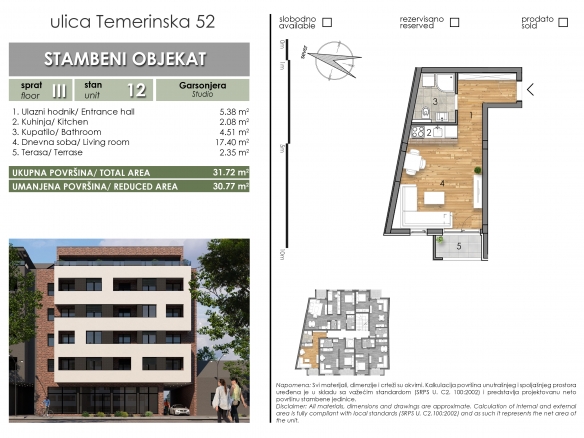 Temerinska 52 – stan 12 – Garsonjera