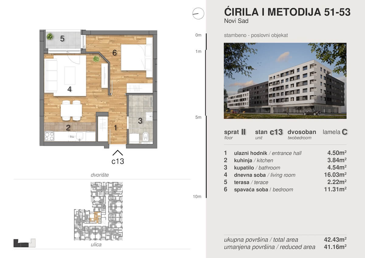 Cirila i Metodija c13 – prepravljen Ćirila i Metodija 51-53 – Stan 13 – Dvosoban – Lamela C