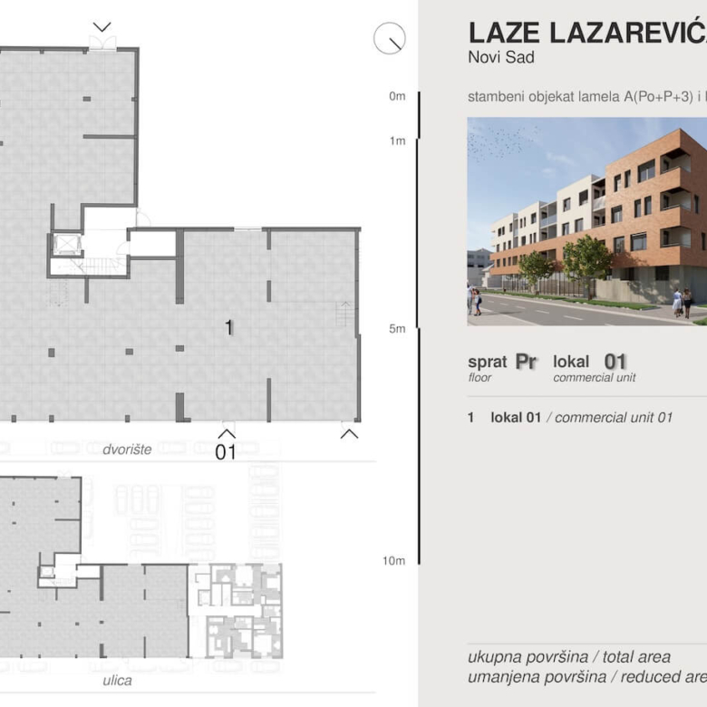 Laze Lazarevica 22 26 lokal prizemlje