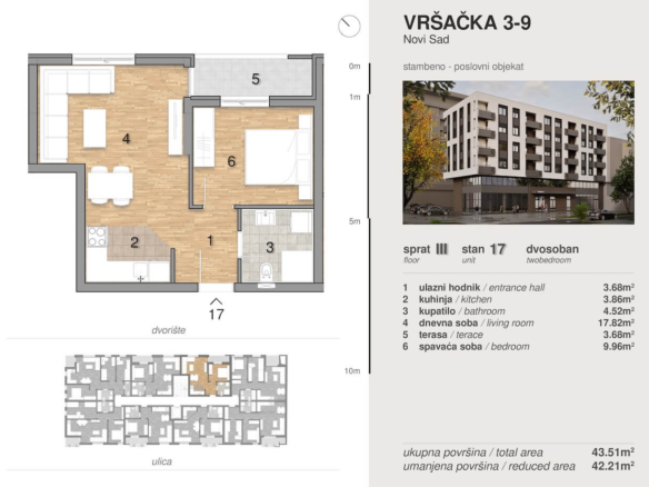 Vršačka 3 – 9 – Stan 17 – Dvosoban