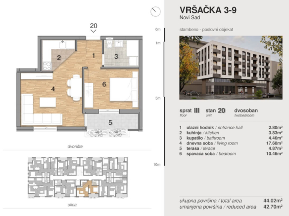 Vršačka 3 – 9 – Stan 20 – Dvosoban